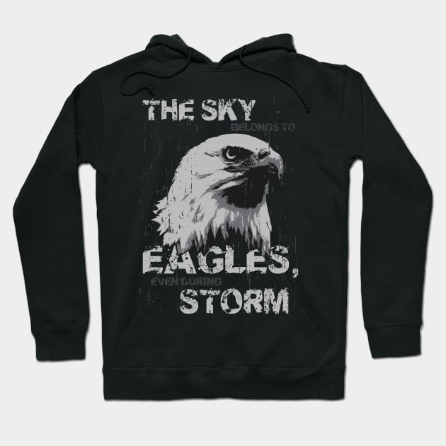 Eagle With A Cool Saying - Lettering Hoodie by Hariolf´s Mega Store